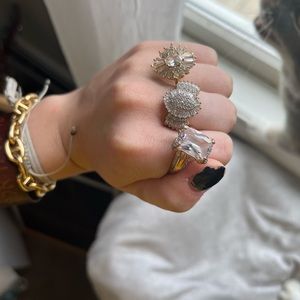 SOLD 3-ring set of silver vintage rings